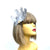 Silver Fascinator Clip with Vintage Feathers & Pearls-Fascinators Direct