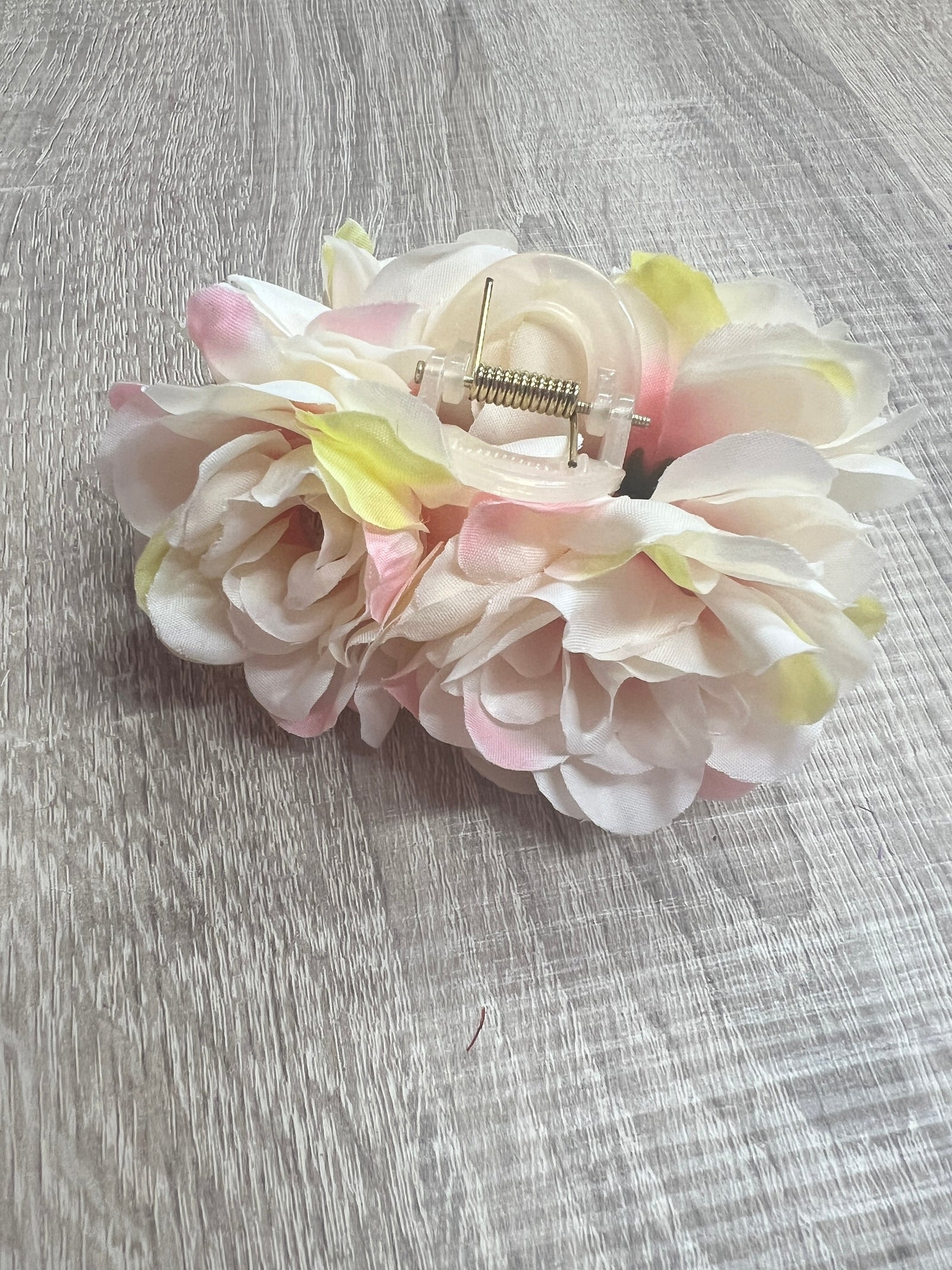 Vintage Rose Flower Ivory & Pale Pink Fascinator Hair Claw-Fascinators Direct