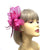 Clip In Fuchsia Hair Fascinator with Flower & Loops-Fascinators Direct