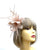 Clip On Nude Pink Fascinator with Loops & Feather Flower-Fascinators Direct