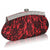 Floral Lace Clutch Bag - Red-Fascinators Direct