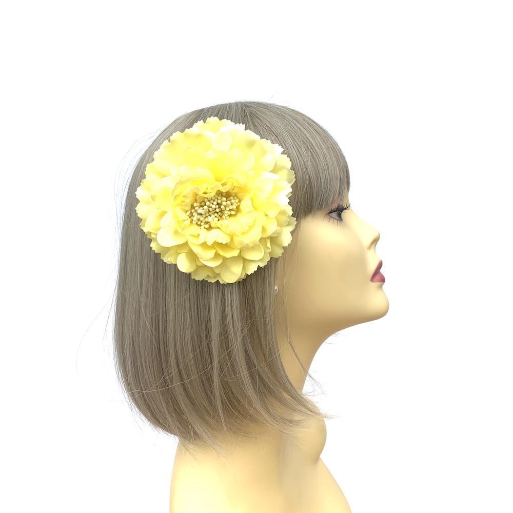 Lemon Hair Flower Fascinator Clip-Fascinators Direct