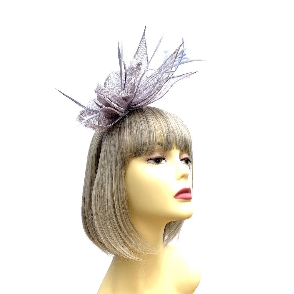 Olivia Silver Fascinator Headband-Fascinators Direct