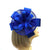 Satin & Sinamay Flower Cobalt Blue Fascinator-Fascinators Direct
