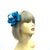 Small Teal Fascinator Hair Clip with Satin Loops & Feathers-Fascinators Direct
