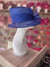 Short Brim Sapphire Occasion Hat