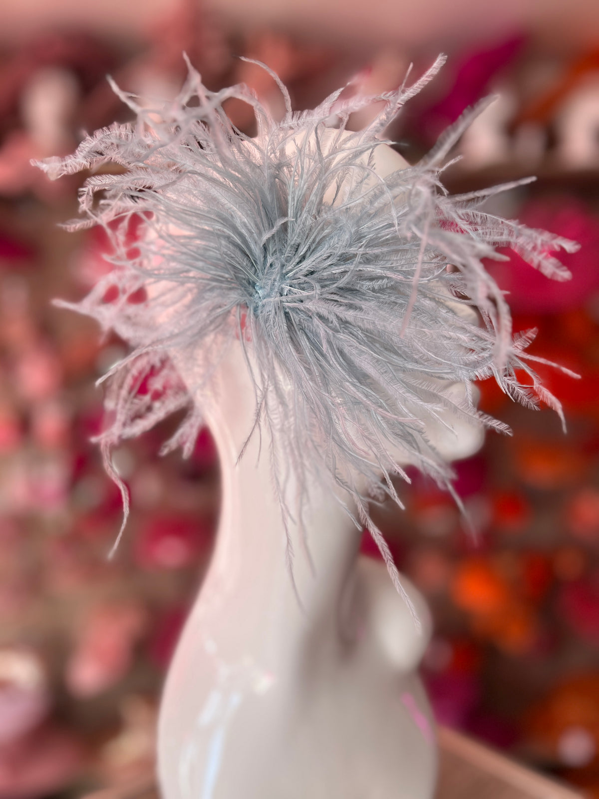 Duck Egg Blue Wispy Feather  Fascinator Hair Clip