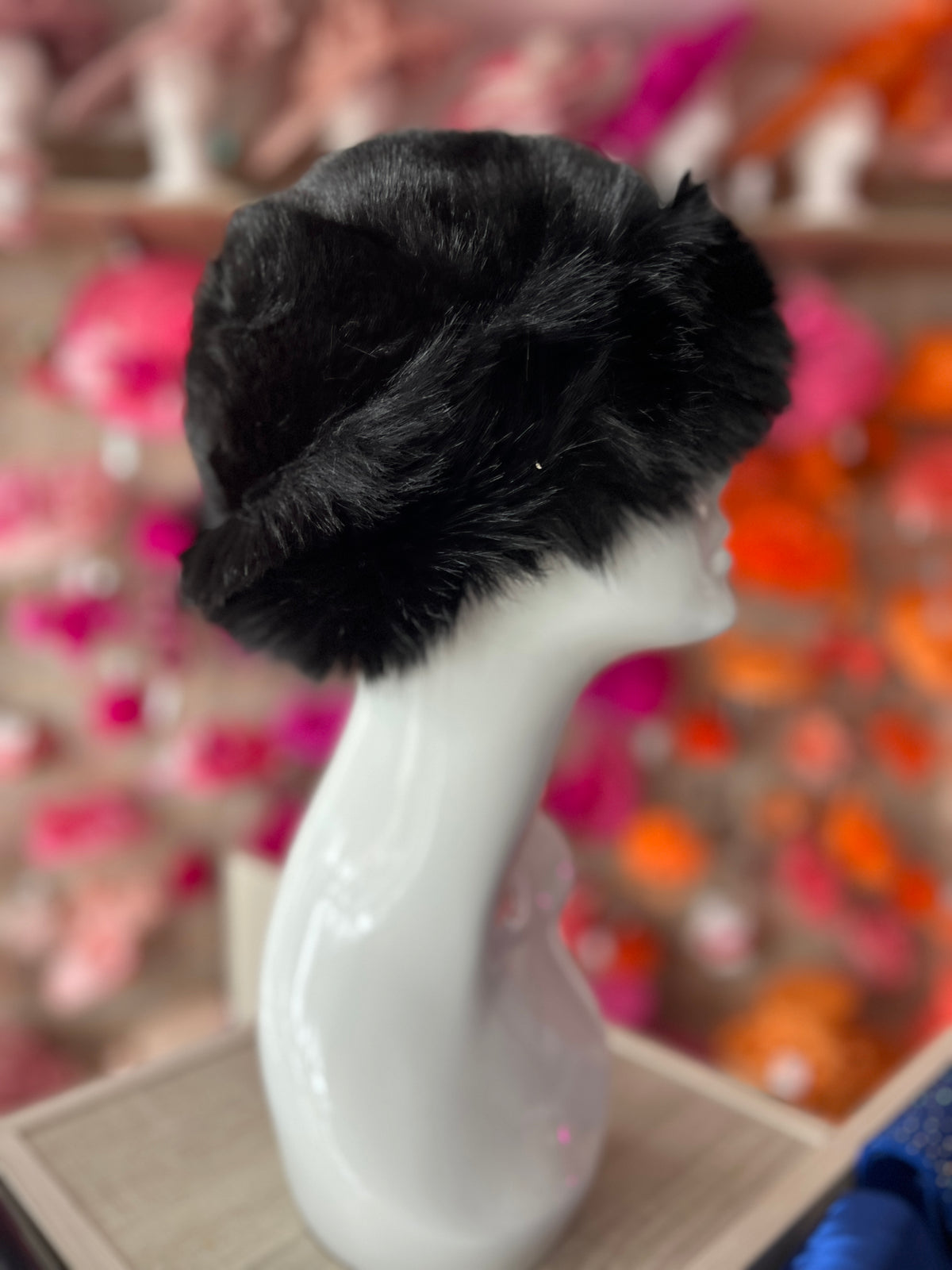 Black Fur Winter Hat