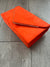 Luxury Orange Velvet Envelope Clutch Bag With Gold Trim