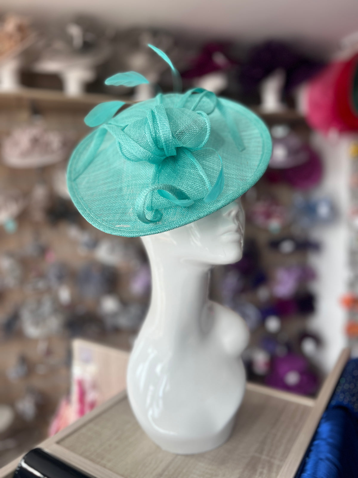 Peacock Teardrop Disc Fascinator
