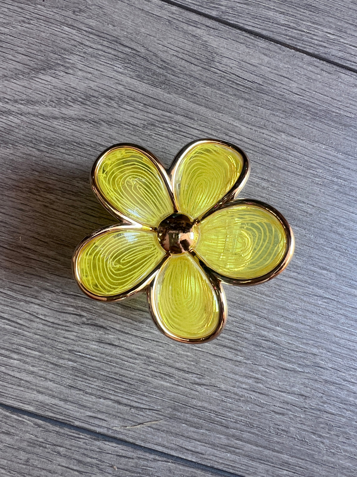 Tropical Jasmine Hair Flower Claw - Yellow