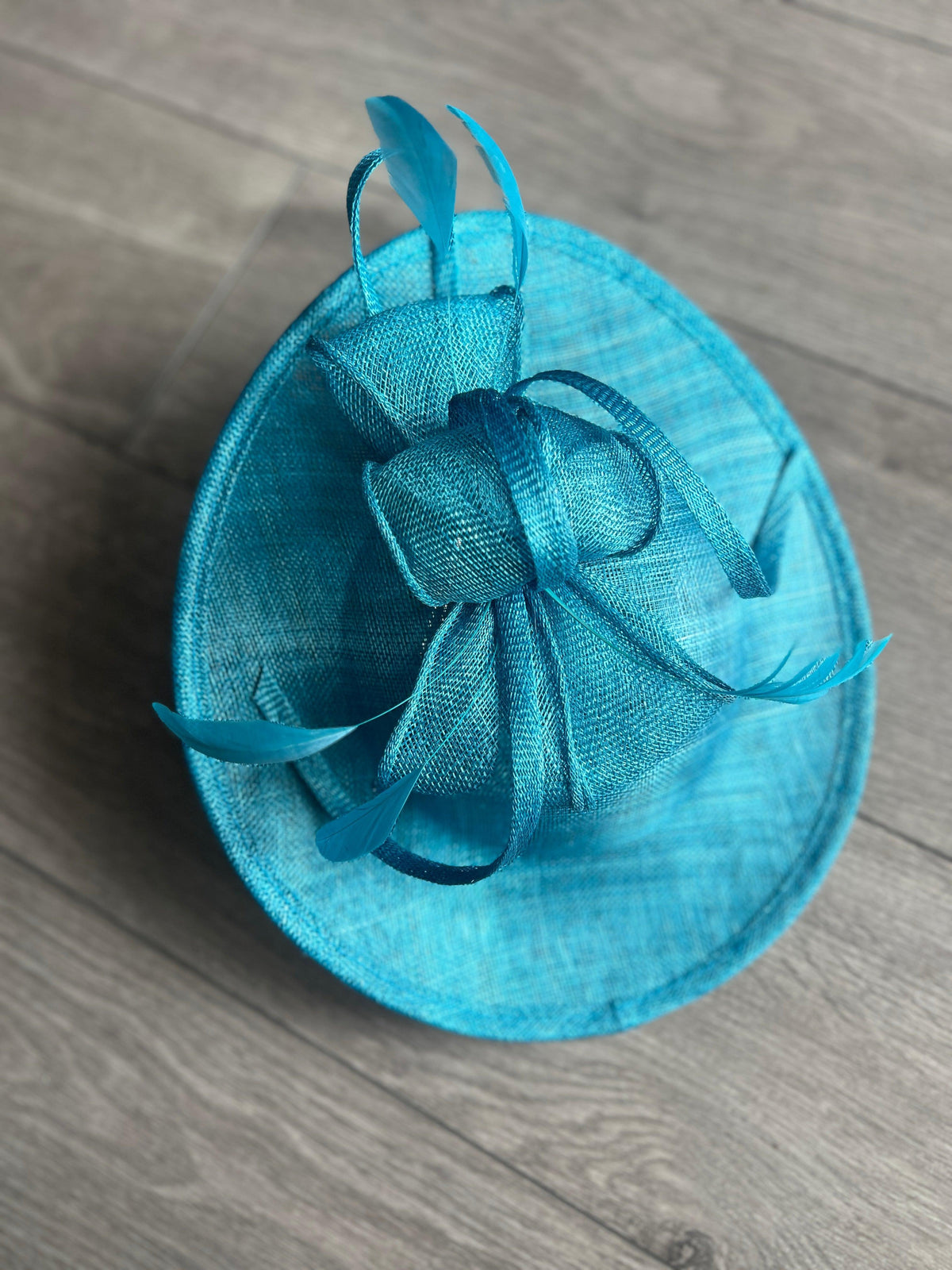Turquoise Teardrop Disc Fascinator