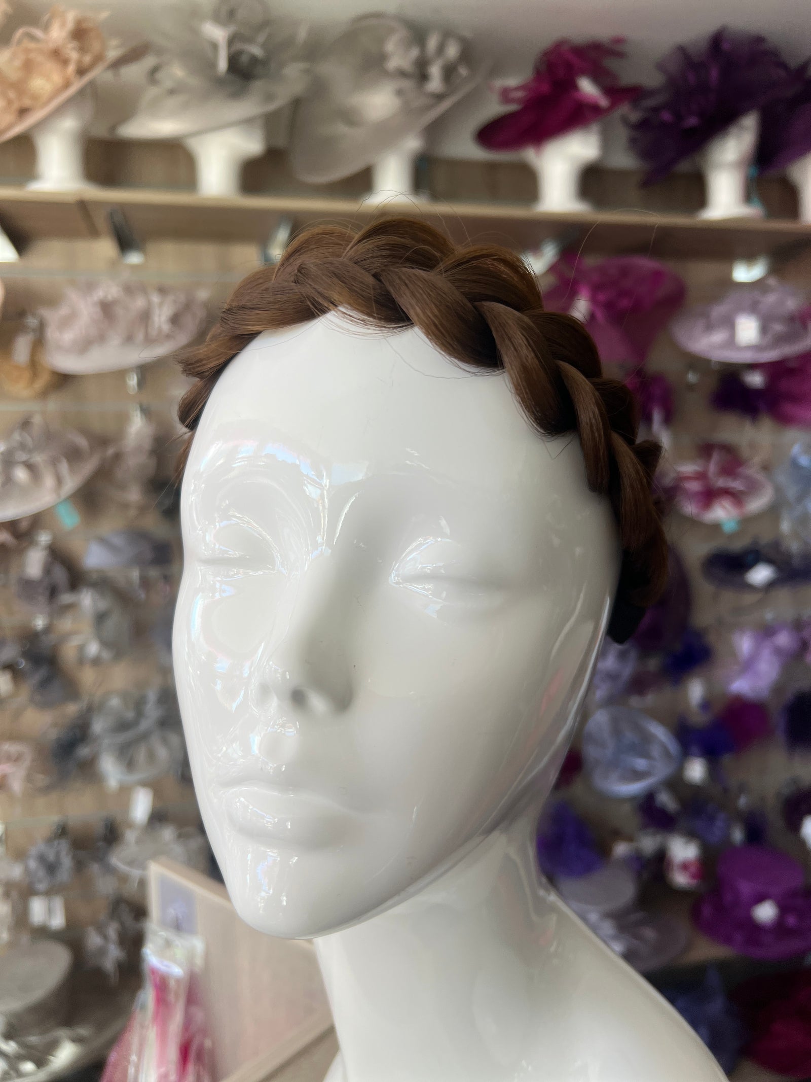 Brown Faux Fishtail Braided HeadBand