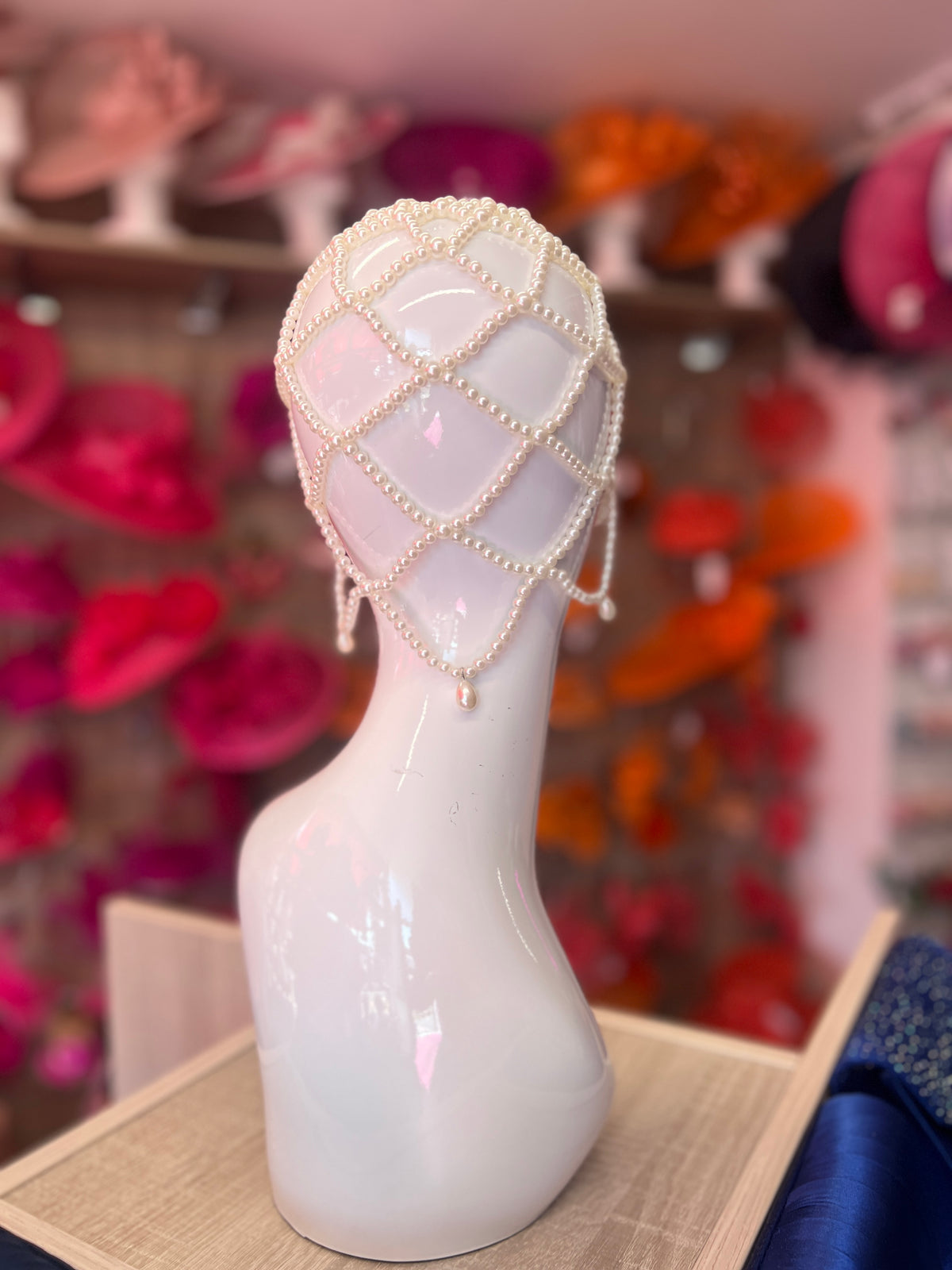 Ivory Pearl Skull Cap