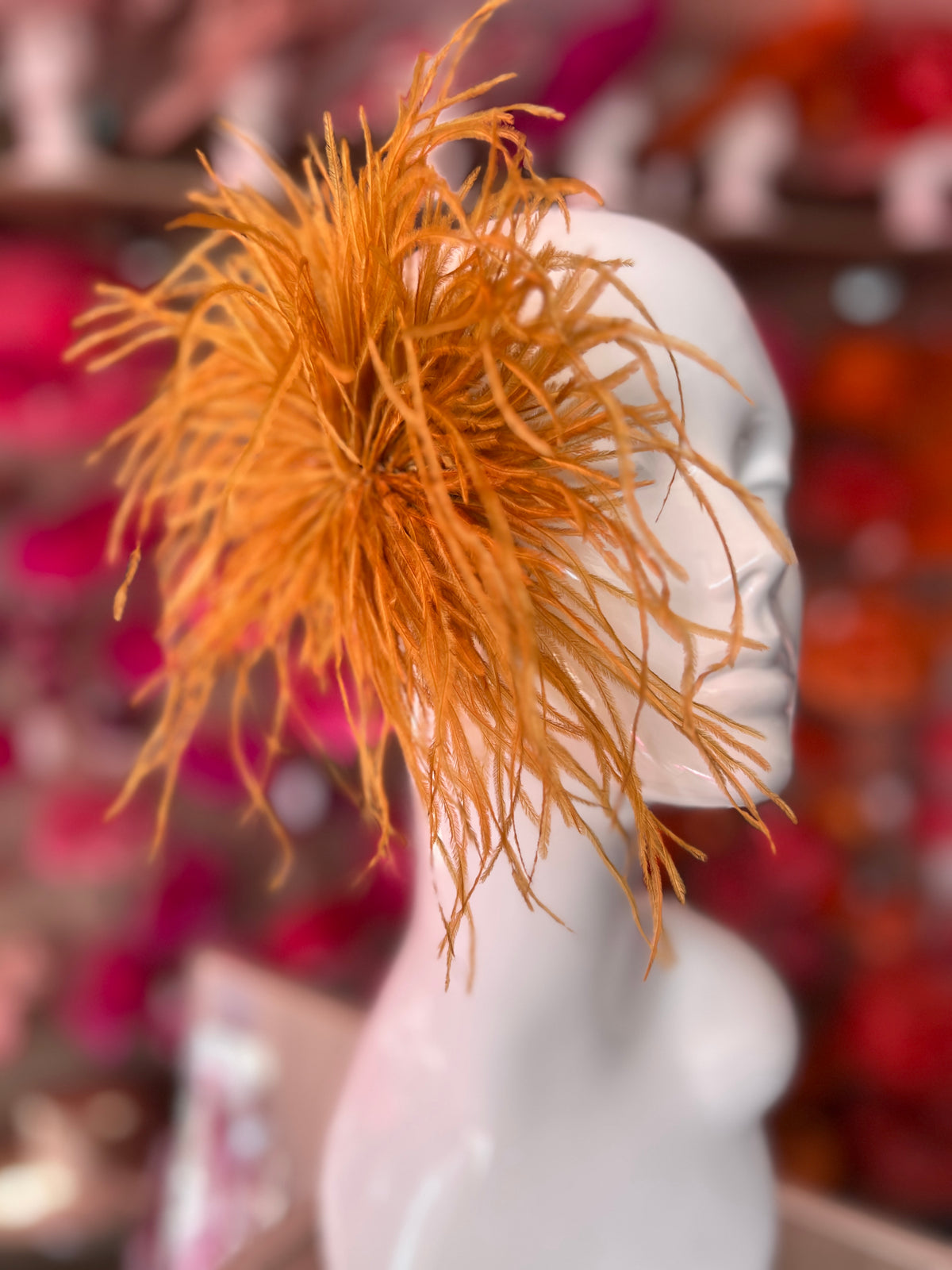 Mustard Wispy Feather  Fascinator Hair Clip