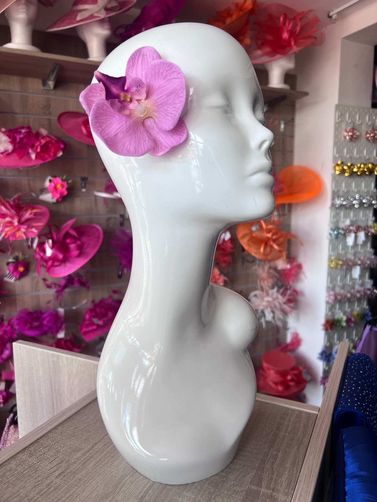 Dark Pink Orchid Hair Clip