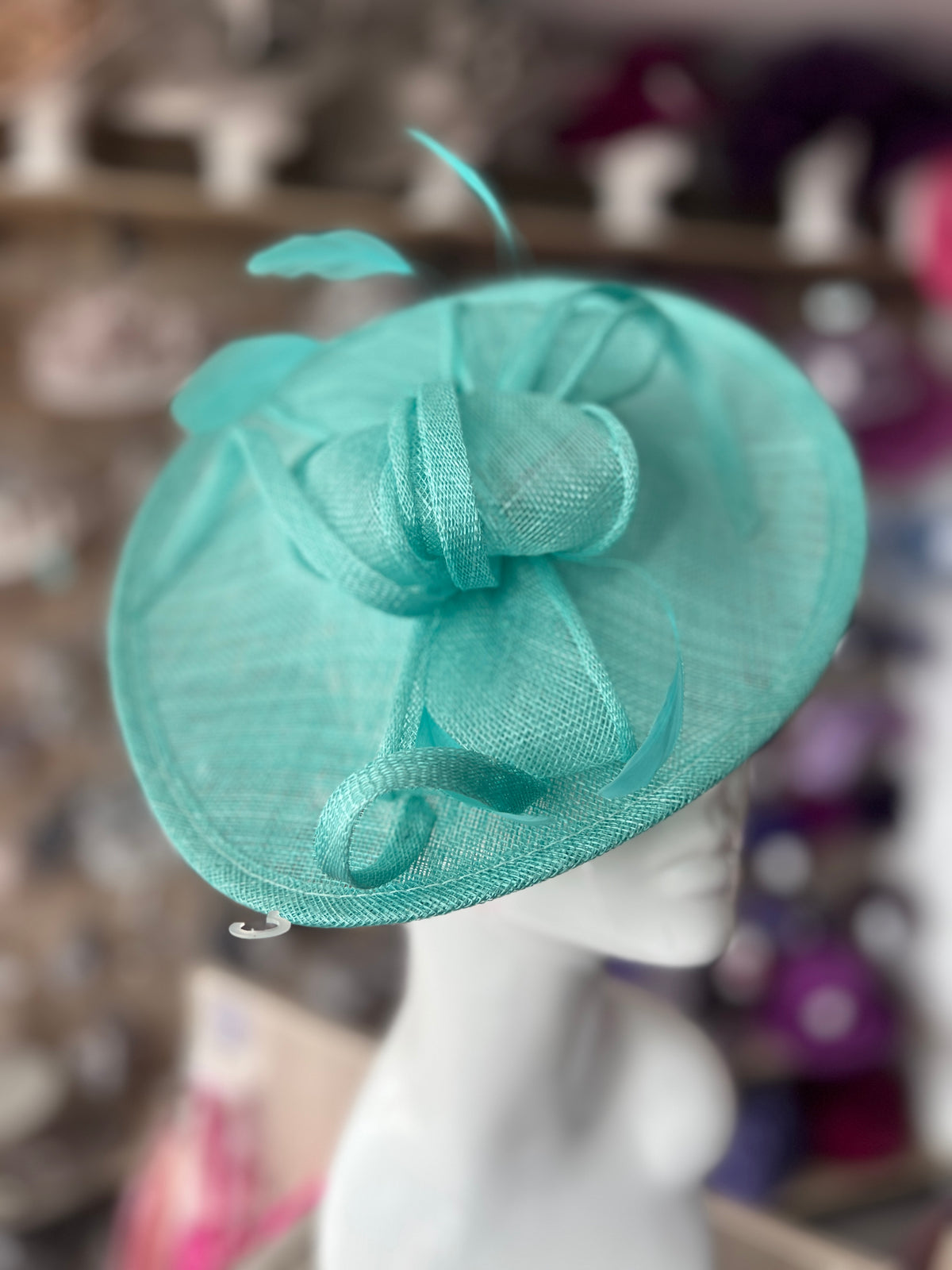 Peacock Teardrop Disc Fascinator