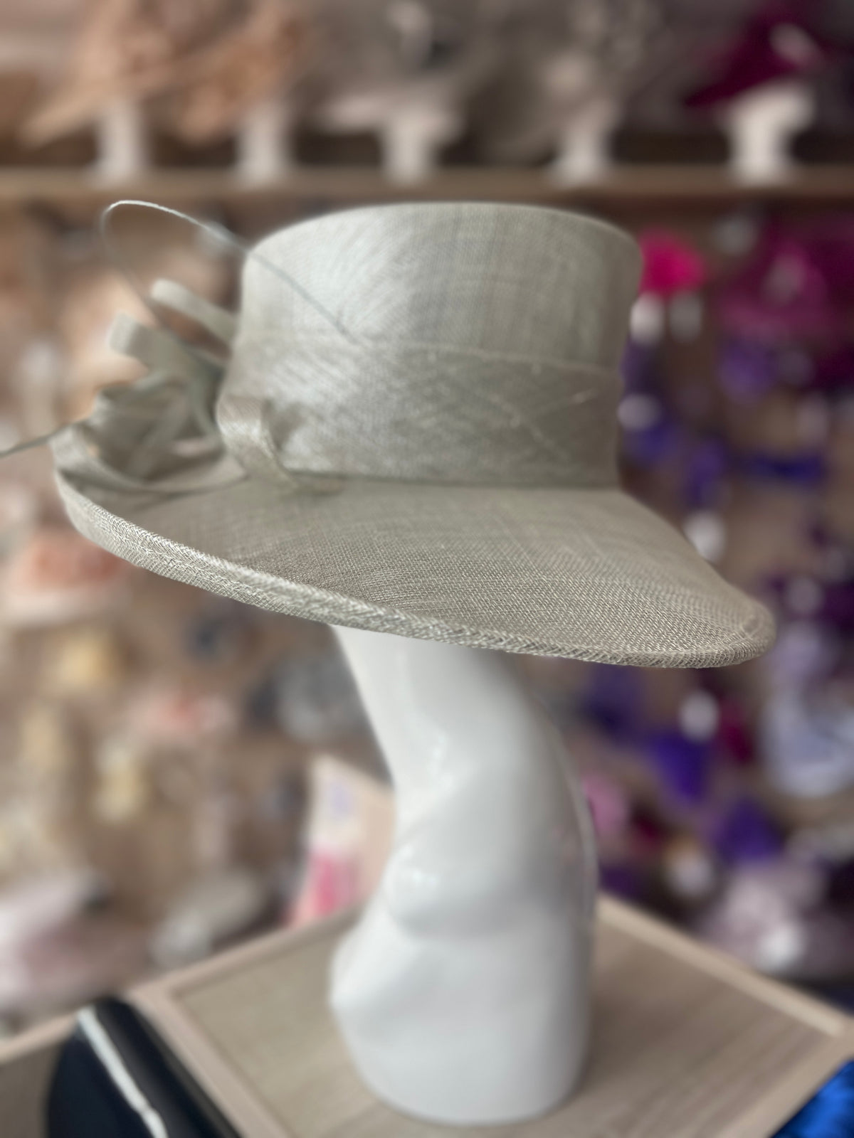 Classic Sinamay Metallic Peppermint Wedding Hat