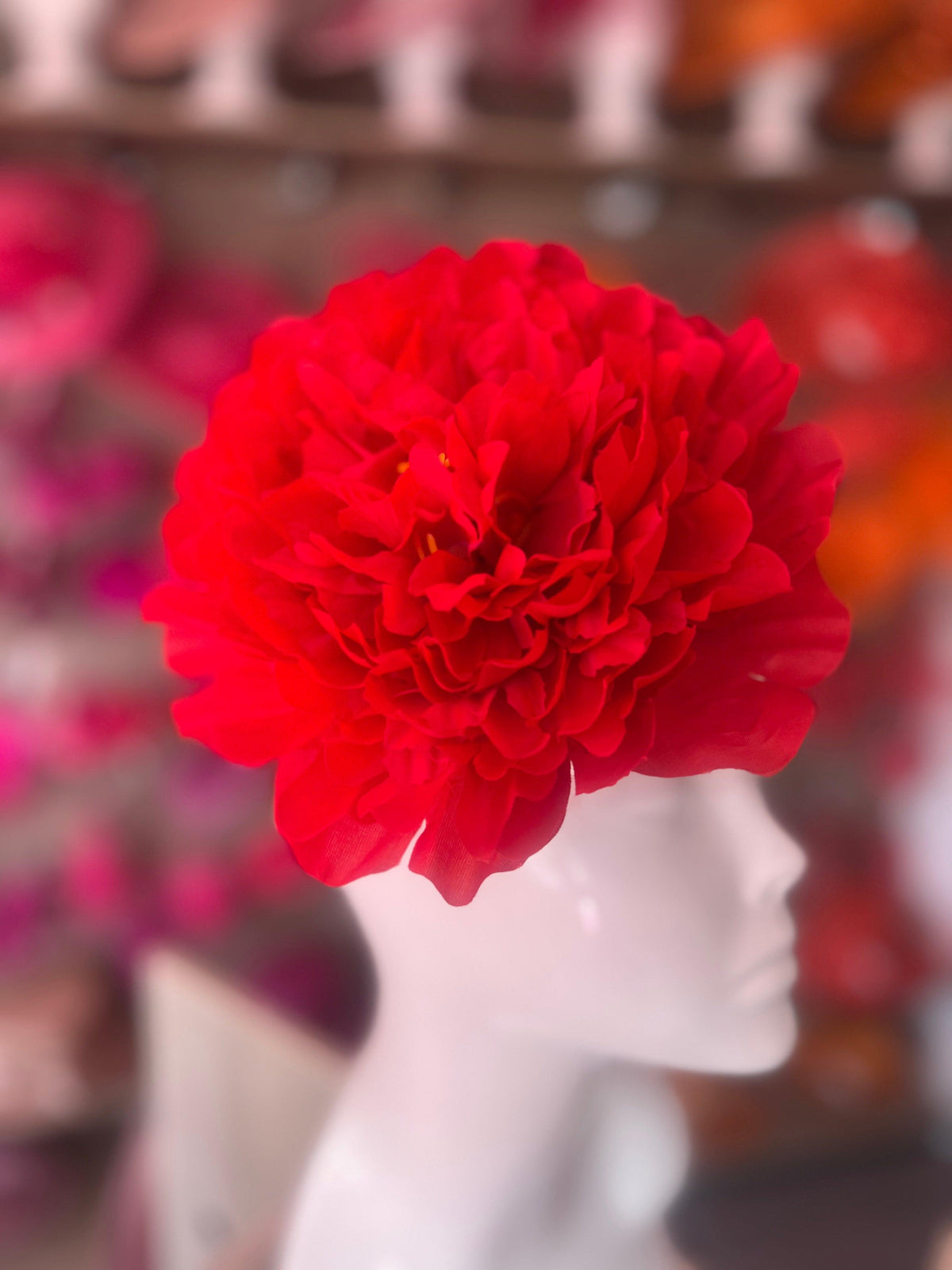 Red Large Peony Flower Headband