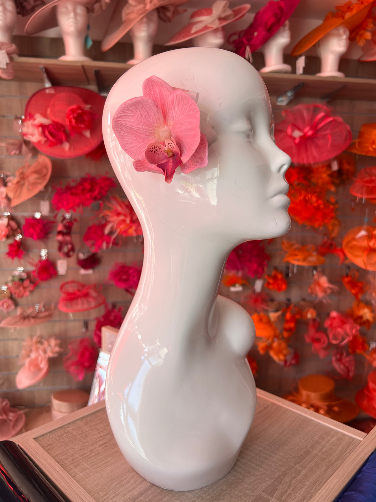 Dark Pink Orchid Hair Clip