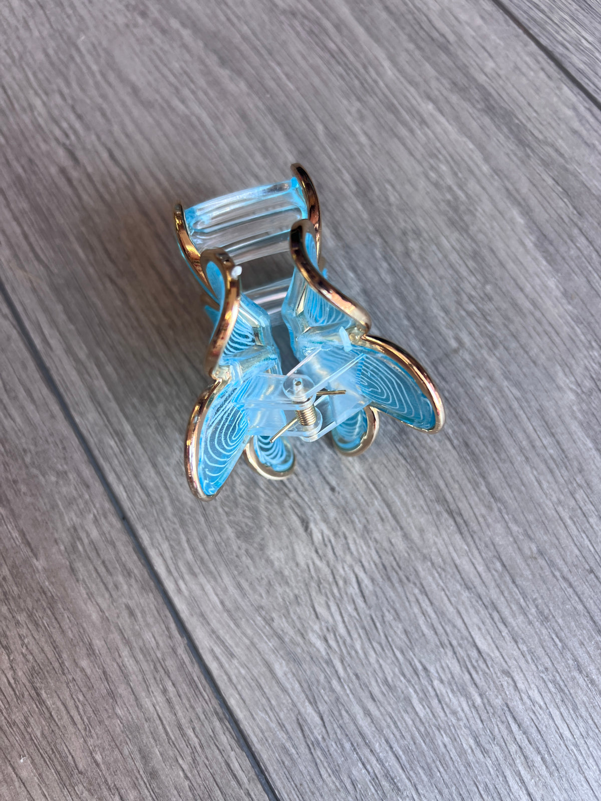 Tropical Jasmine Hair Flower Claw - Blue