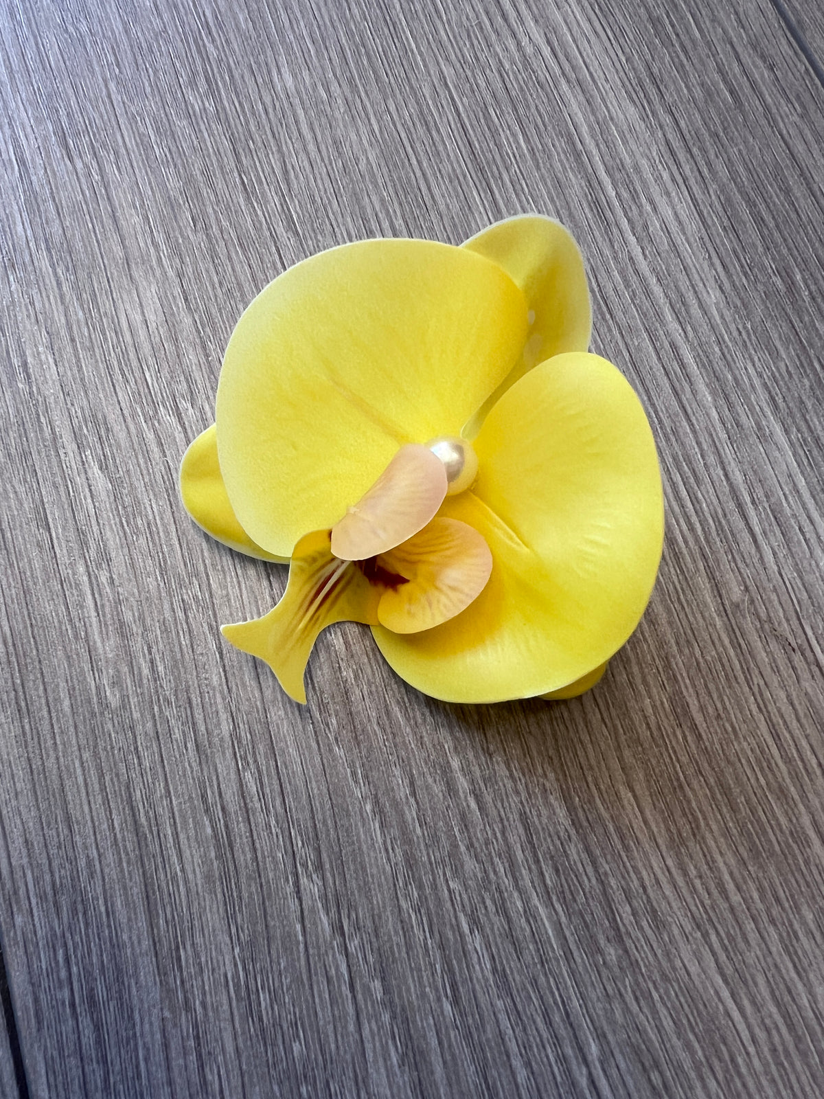 Yellow Orchid Hair Clip