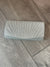 Silver Mini Glitter Pleated Clutch Bag