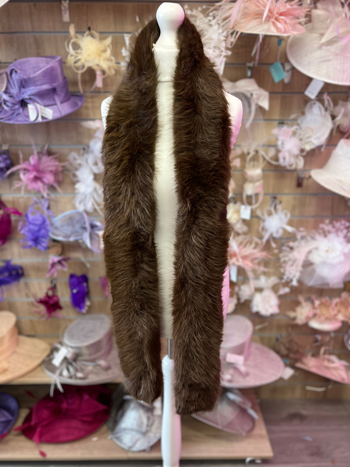 Brown Faux Fur Scarf