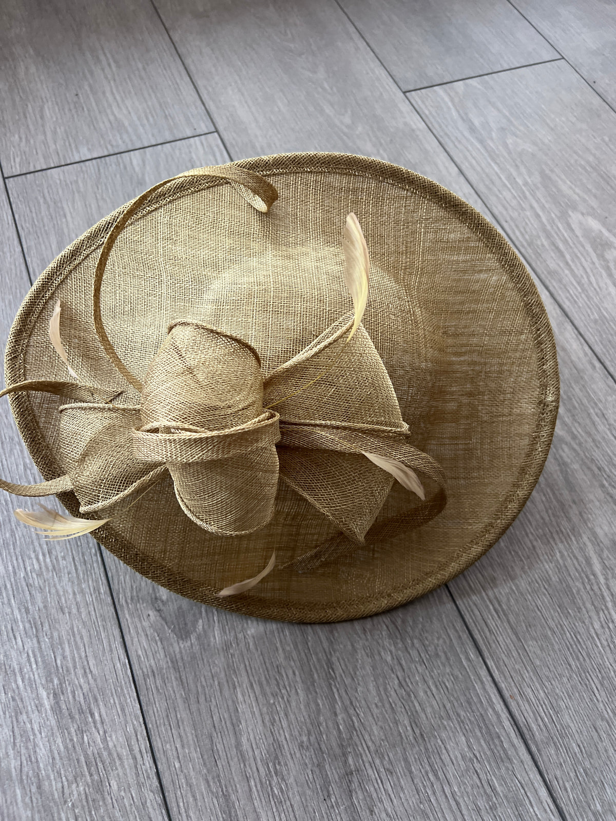 Bronze Teardrop Disc Fascinator