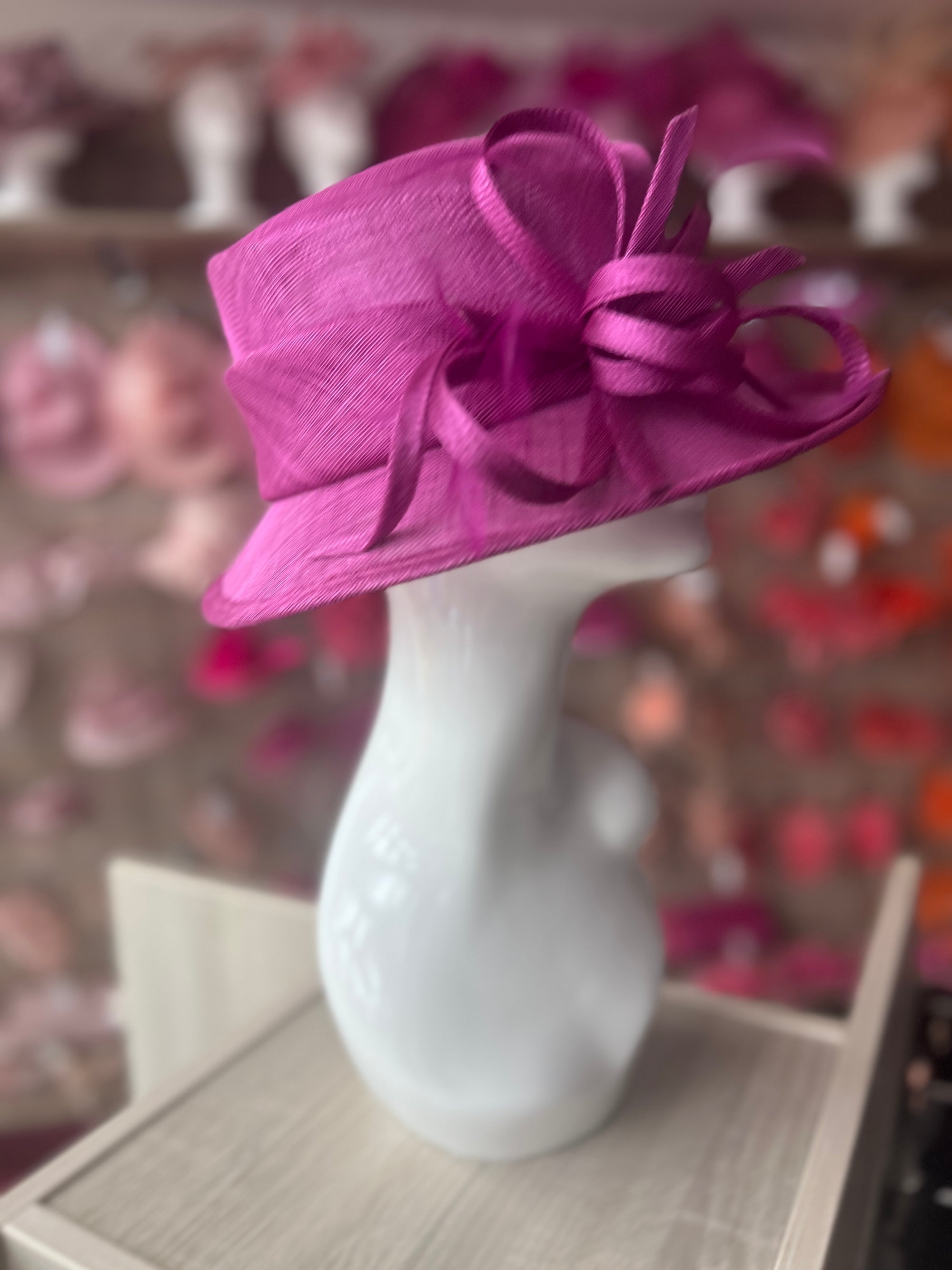 Short Brim Grape Occasion Hat