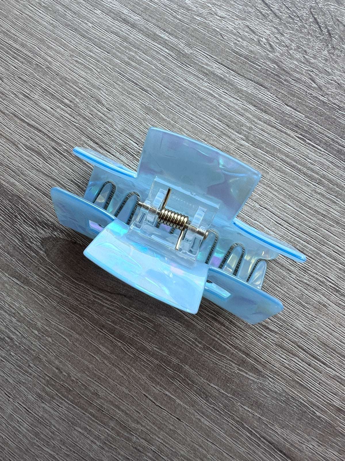 Pearlescent Hair Claw- Light Blue