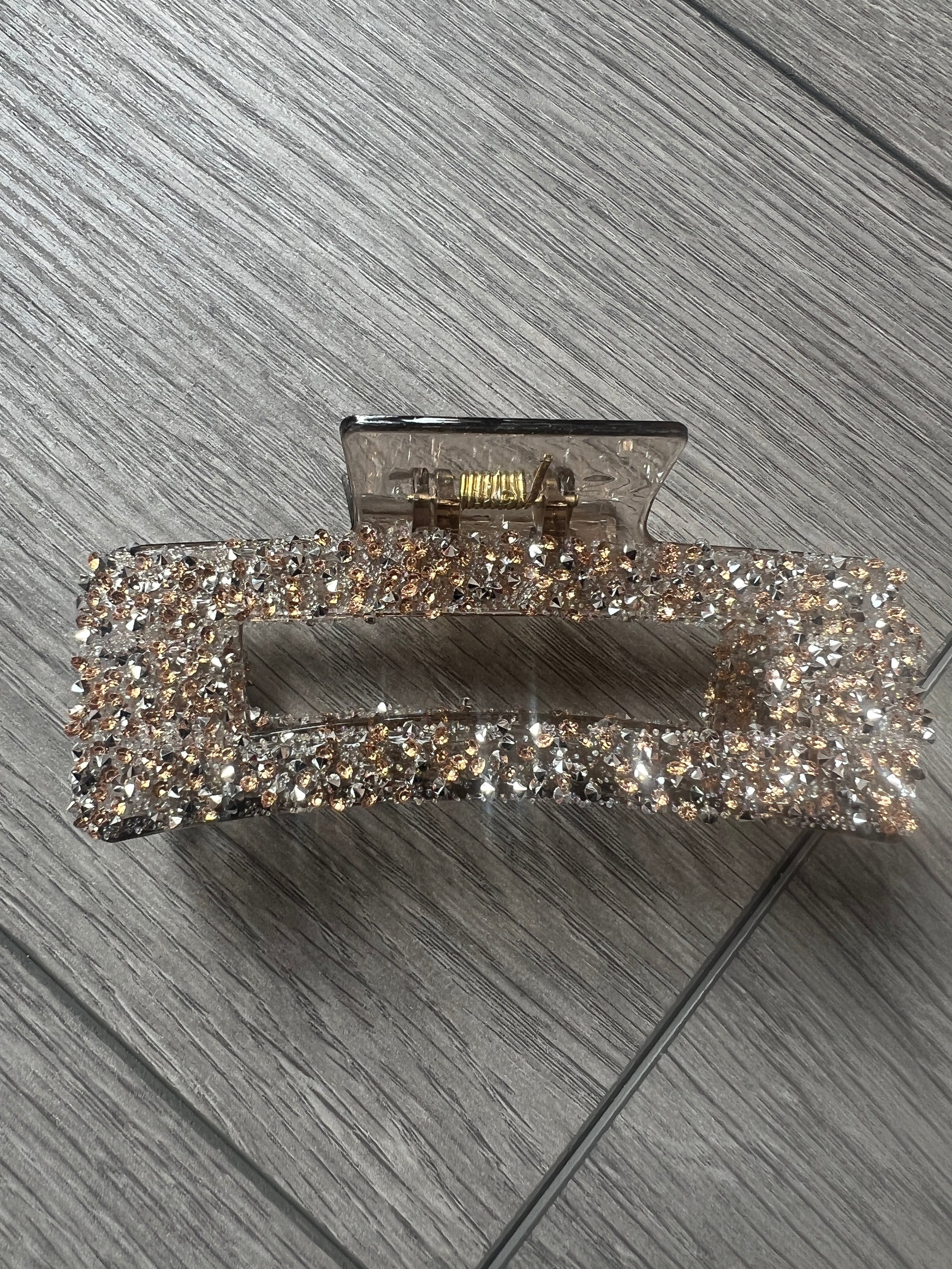 Silver & Gold Rhinestone Hair Claw