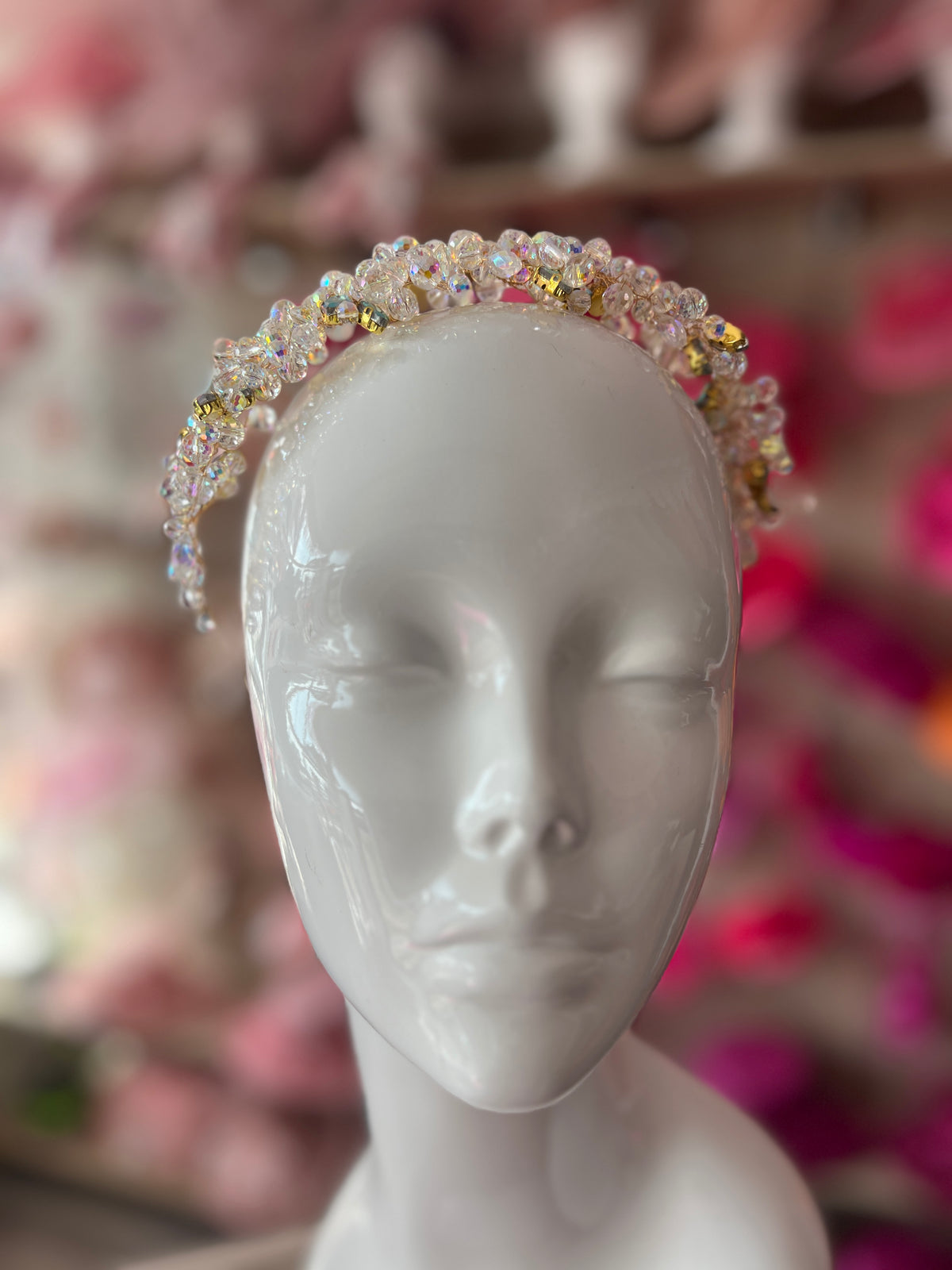 AB Beaded Headband Fascinator