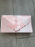Baby Pink Satin Pleated Envelope Clutch Bag