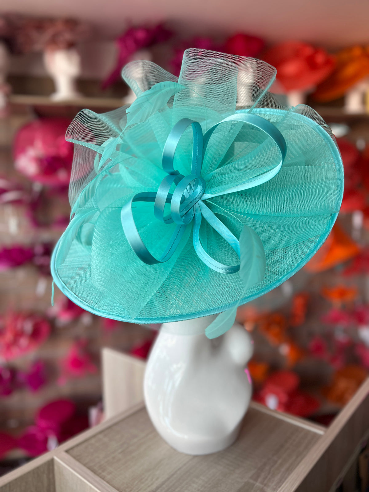 Crinoline &amp; Sinamay Large Peacock Hatinator