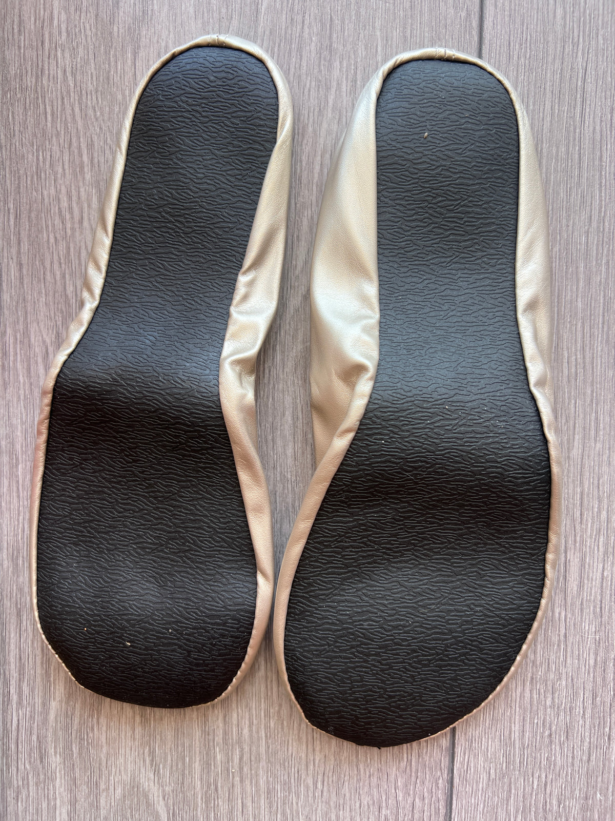 Gold Foldable Ballet Pumps Size 6-7
