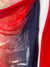 Luxury Navy & Red Ombre Silk Scarf