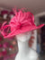 Short Brim Cerise Occasion Hat