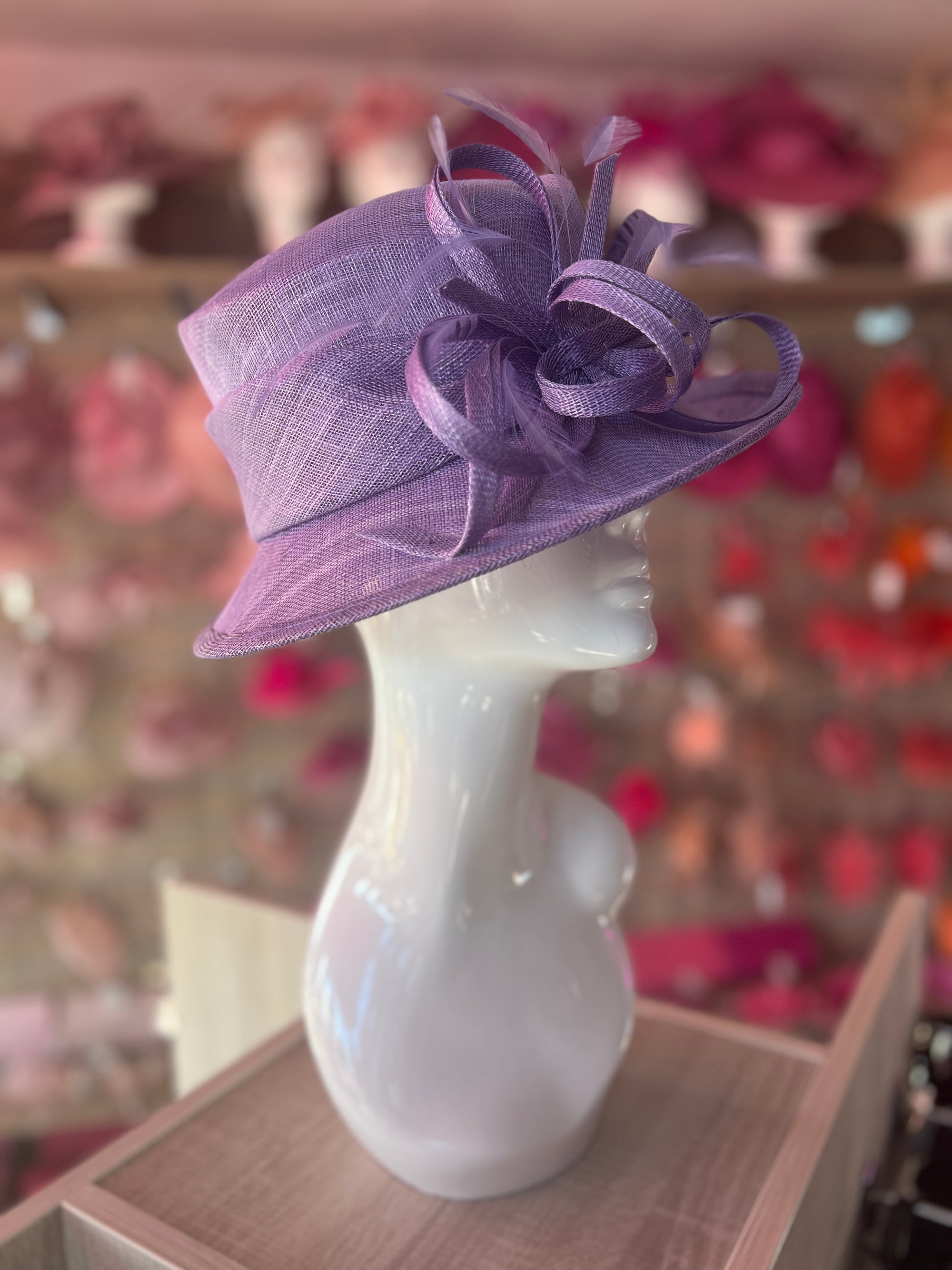 Short Brim Wisteria Occasion Hat