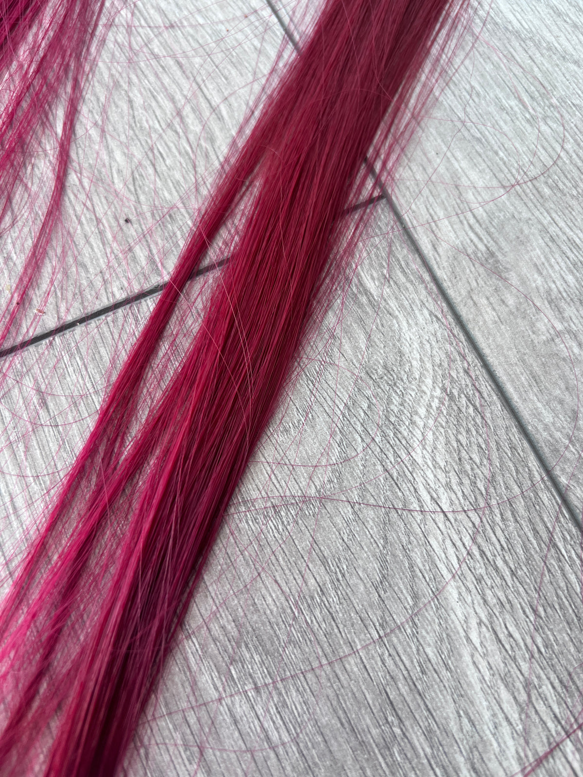 Plum Red Straight Clip In Hair Extensions x5