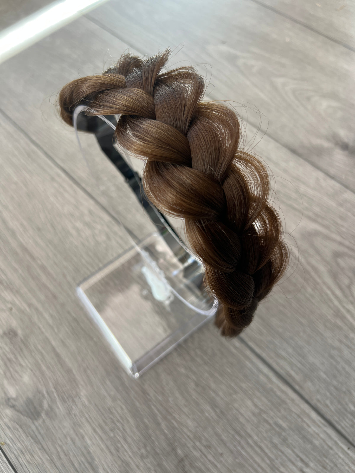 Brown Faux Fishtail Braided HeadBand