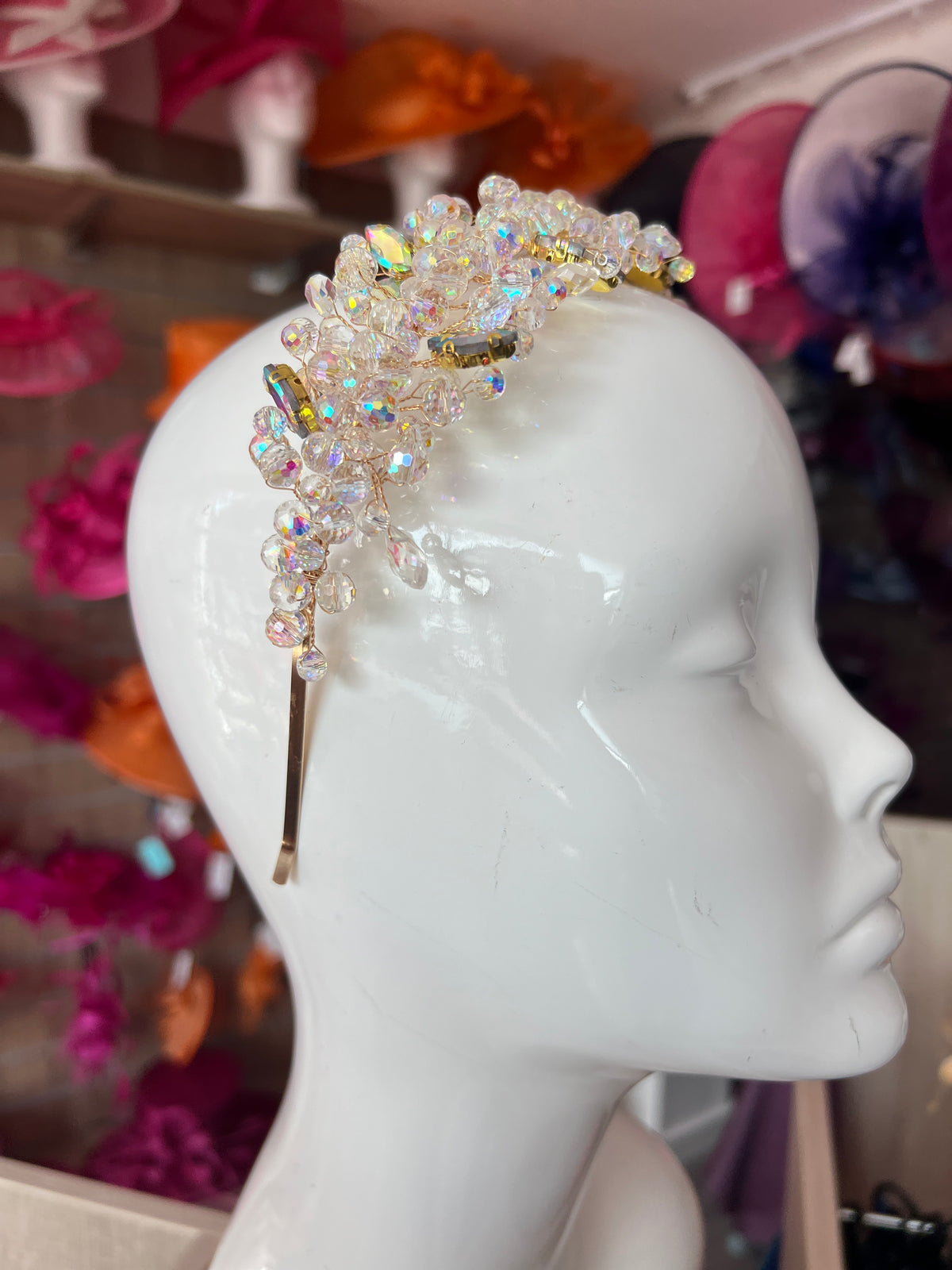 AB Beaded Headband Fascinator-Fascinators Direct