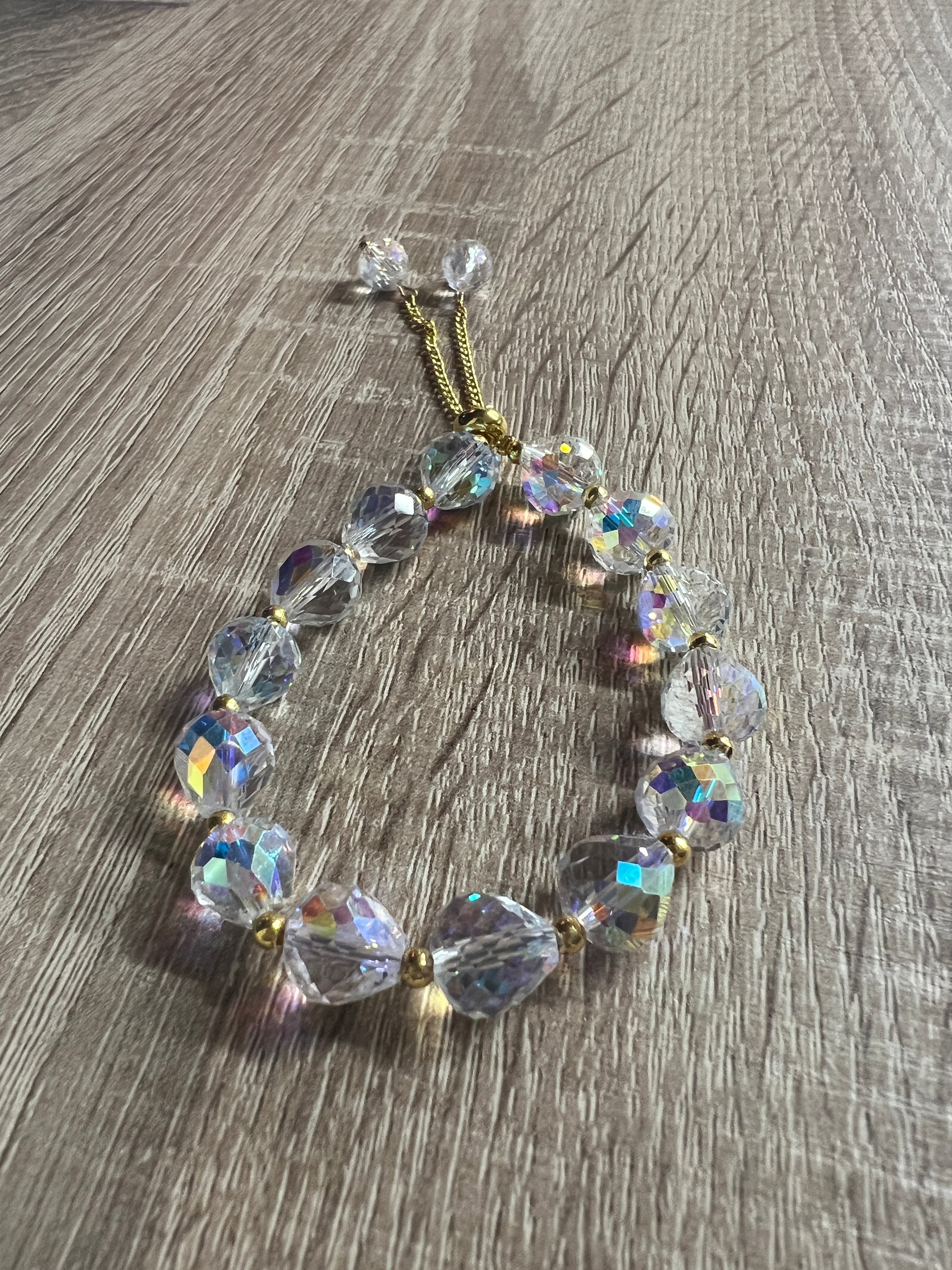 AB Crystal Bead Bracelet-Fascinators Direct