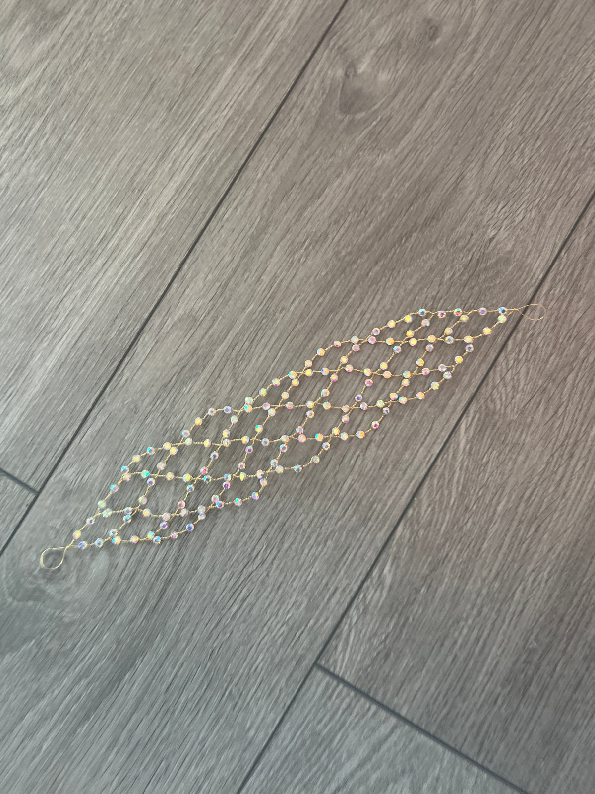 AB Rhinestone Gold Bridal Wedding Headpiece-Fascinators Direct