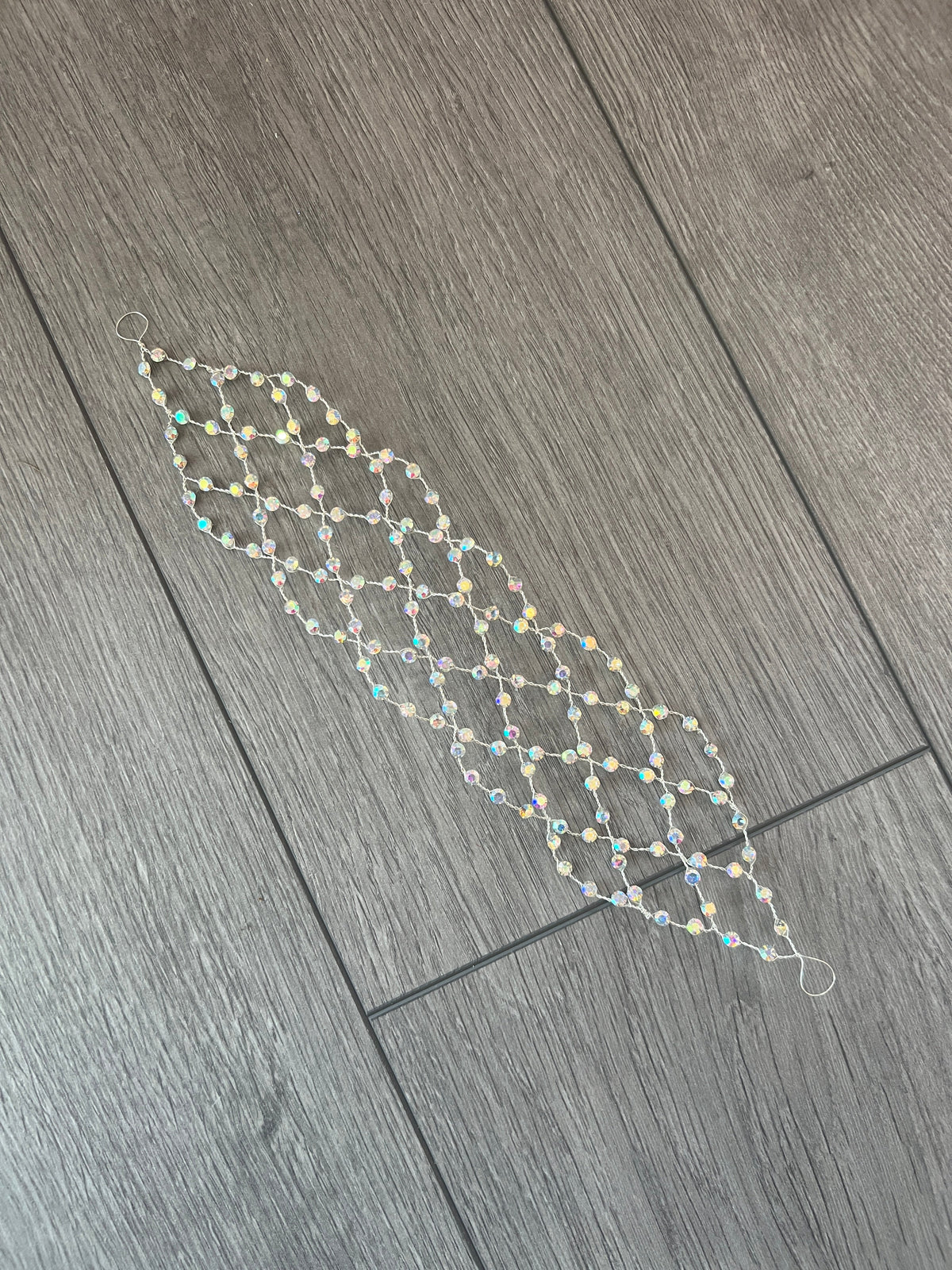 AB Rhinestone Silver Bridal Wedding Headpiece-Fascinators Direct