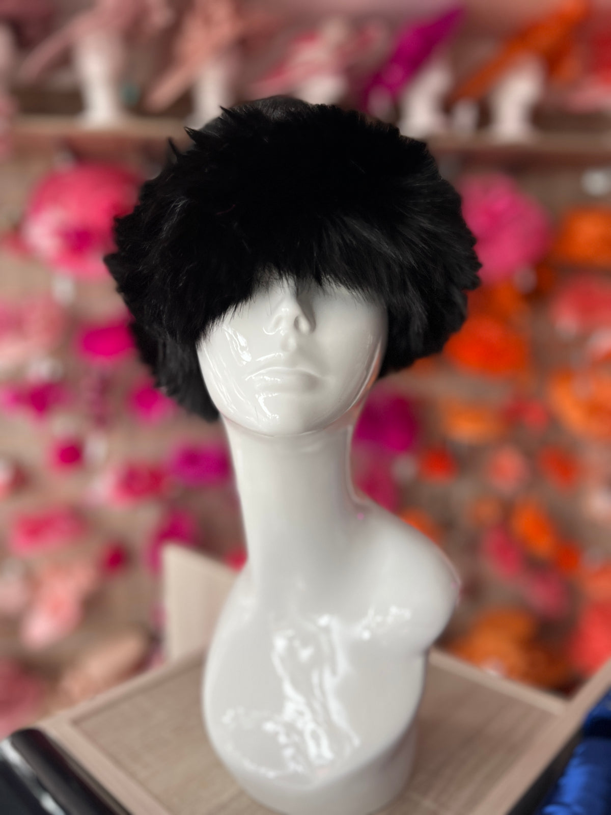 Black Fur Winter Hat