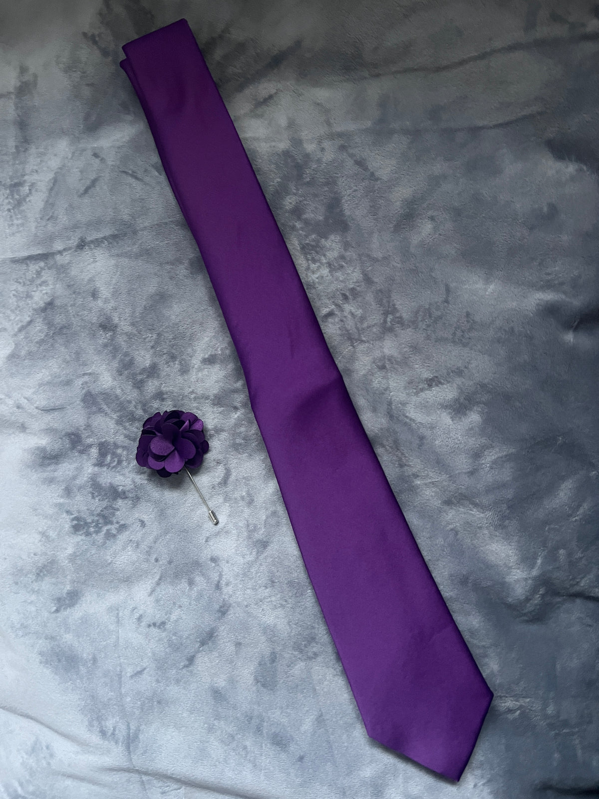 Purple Men’s Classic Tie &amp; Pin