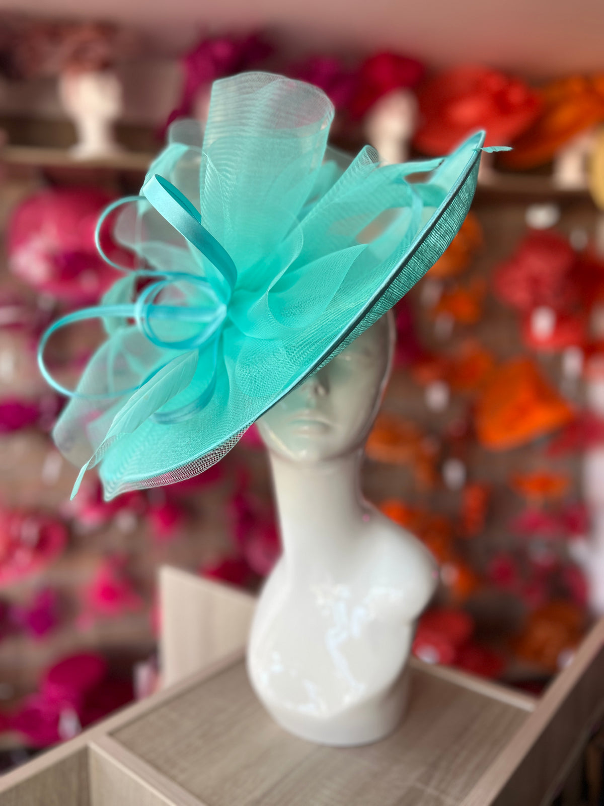 Crinoline &amp; Sinamay Large Peacock Hatinator