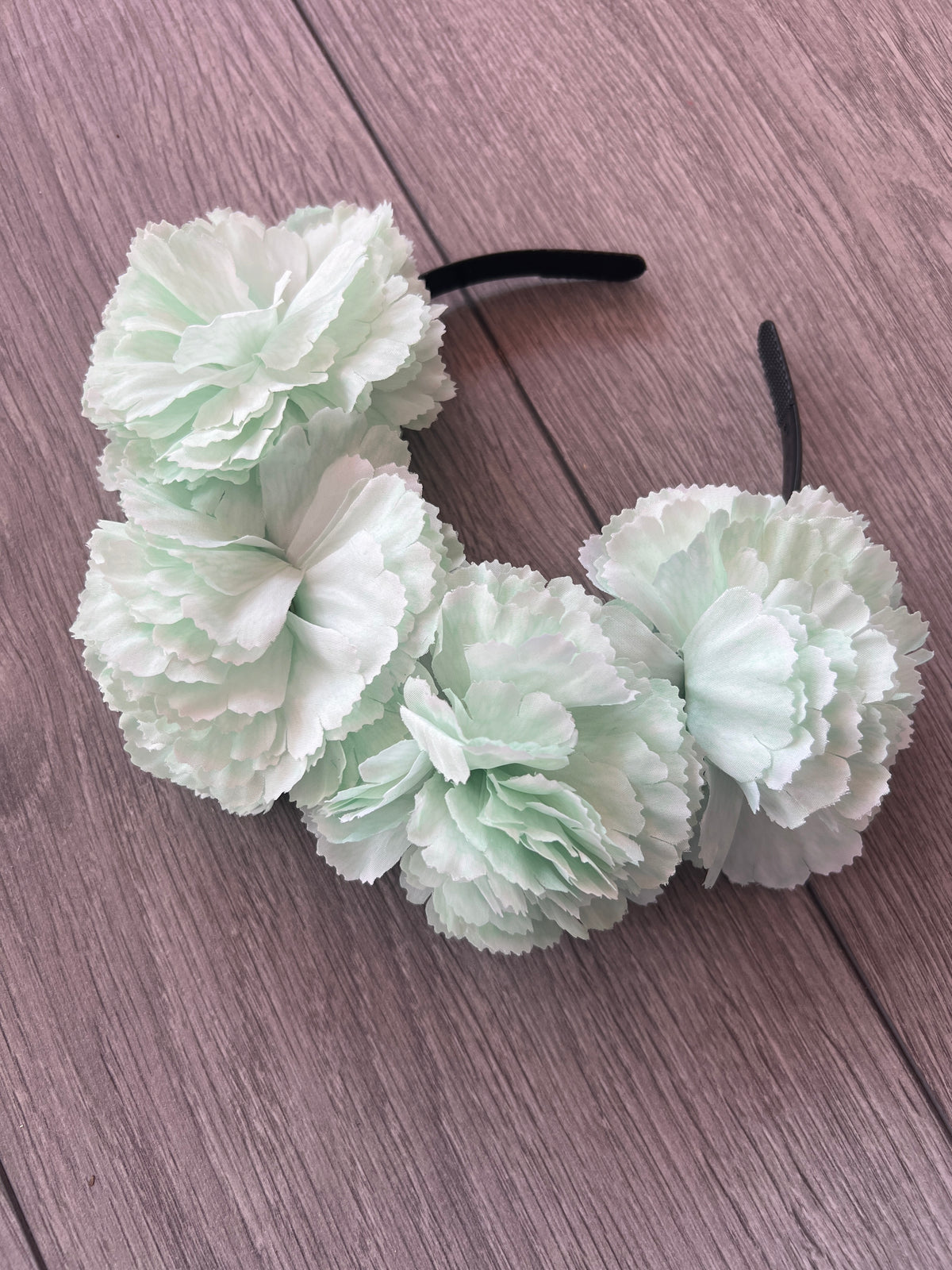 Aqua Carnation Flower Crown Headband-Fascinators Direct