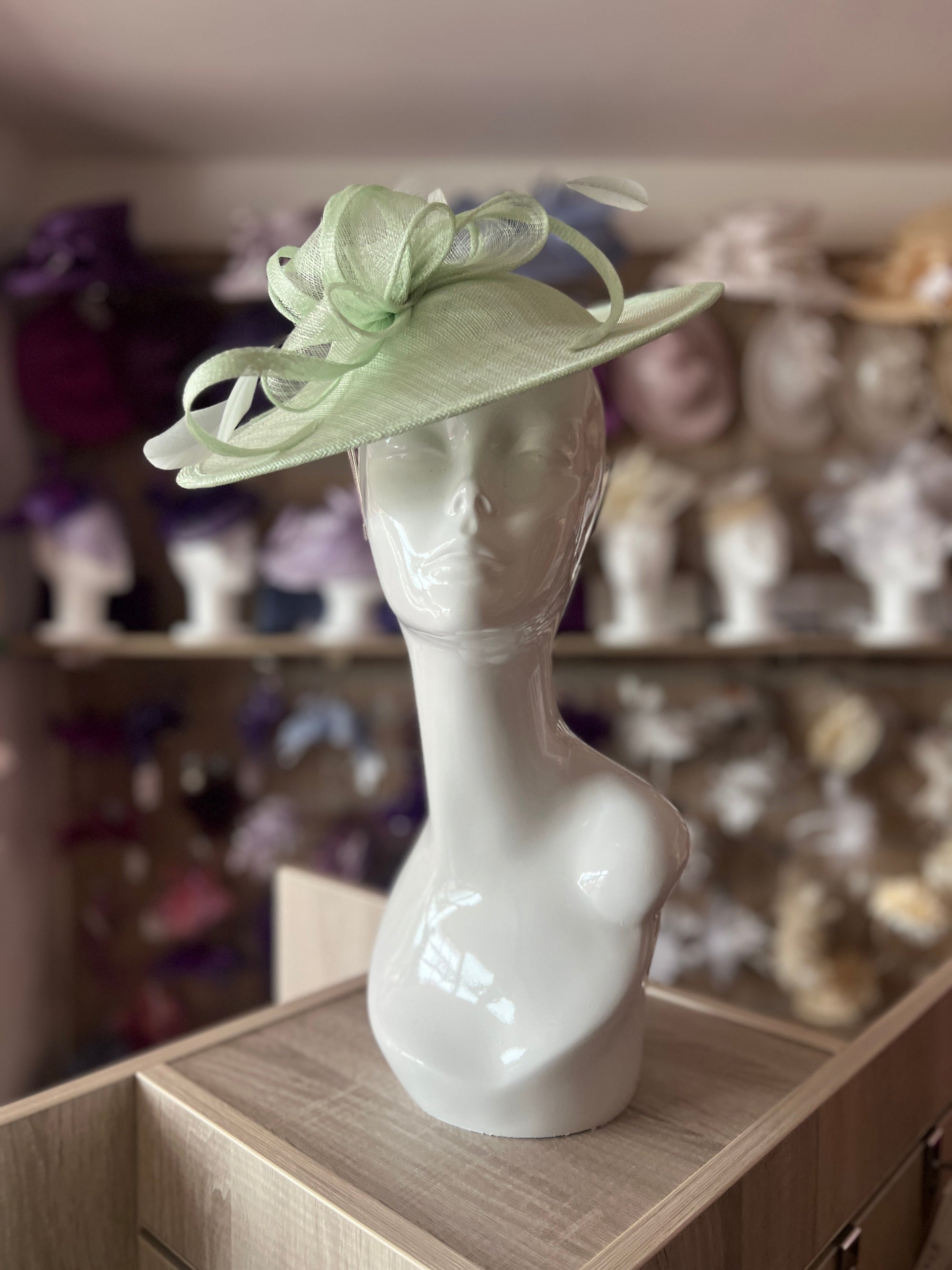 Aqua Teardrop Disc Fascinator-Fascinators Direct